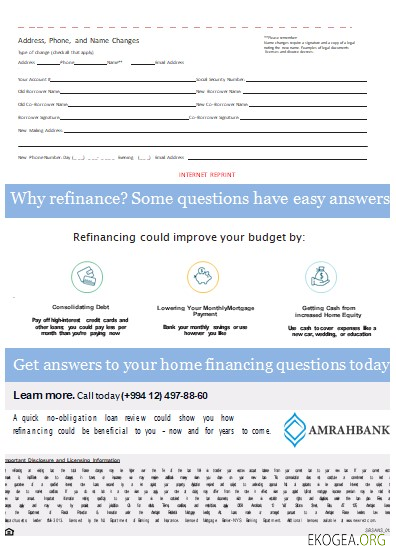 Relevé hypothécaire de la banque Amrahbank d'Azerbaïdjan, 3 pages, 3 scr template Relevé hypothécaire de la banque Amrahbank d'Azerbaïdjan, 3 pages, 3 scr template